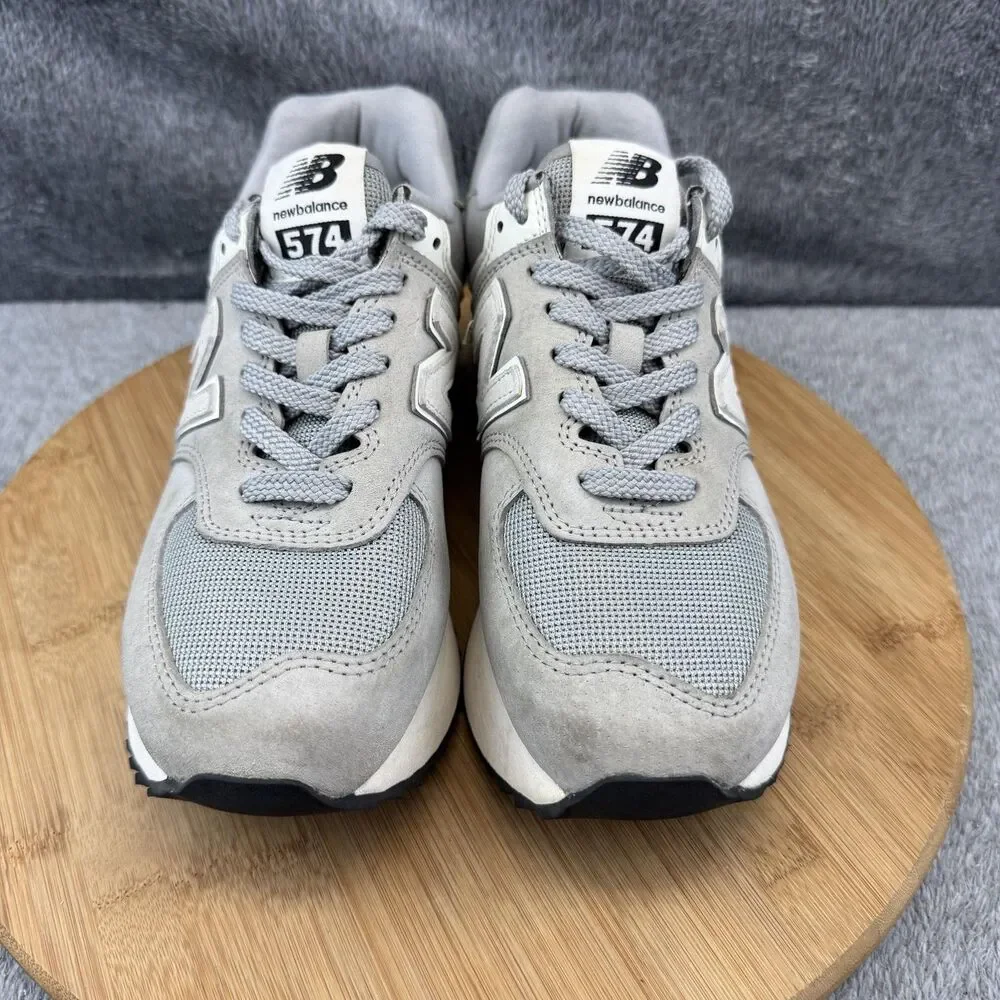 New Balance 574 Shoes Womens Size 7.5 B Gray Suede Platform Sneakers WL574ZBA